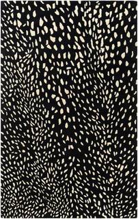 Antelope Cheetah Charcoal,Neutral,Grey,Ivory Animal Contemporary Handmade 100% Woolen…
