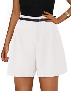 PRETTYGARDEN Women's Summer Shorts Business Casual Outfits | Elastic High Waisted, Wide…