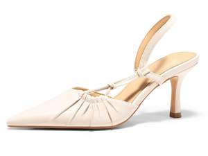 Coutgo Womens Slingback Kitten Heels Closed Pointed Toe Pumps D'Orsay Wedding Party Dress…