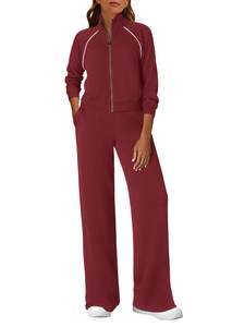 PRETTYGARDEN Women's 2 Piece Outfits Sweatsuits Lounge Sets | Long Sleeve Full Zip…