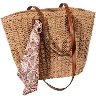 Trifabricy Beach Bags for Women, Summer Straw Bag, Woven Straw Beach Tote Bag Shoulder…
