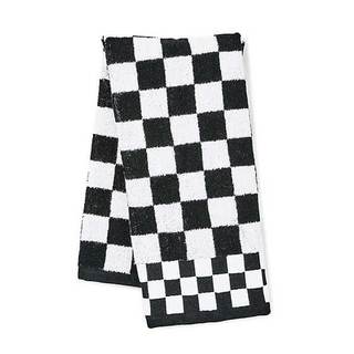 MACKENZIE-CHILDS Cotton Hand Towel, Black-and-White Black Check | Washable printed towel…