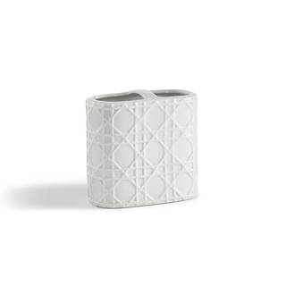 Kassatex ARN-TBH Rattan Toothbrush Holder, Porcelain