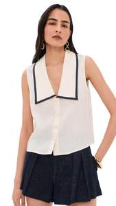 FRAME Women's The Cabana Linen Top
