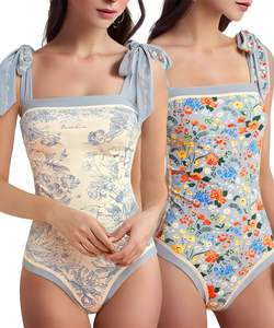 SKAYS Reversible Floral One Piece Swimsuit Women Bathing Suit Vintage Cute with…