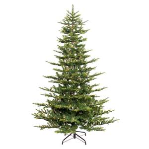 Puleo International 7.5ft Pre-Lit Aspen Fir Artificial Christmas Tree with 700 Clear…