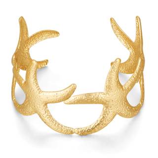 Wide Cuff Bracelets for Women, Chunky 14k Gold Arm Cuff Large Starfish Seashell Bangle…