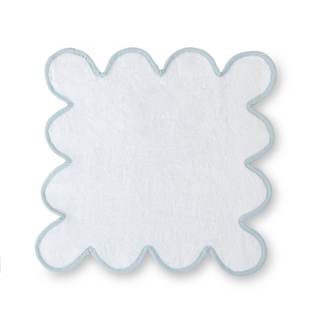 Kassatex Chairish Towels - White/Powder Blue/Washcloth White / Powder Blue Washcloth