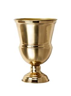 Serene Spaces Living Decorative Gold Vase Urn, Gold Vases for Centerpieces, Metal Vase…