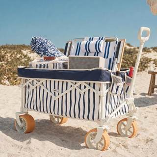 Beach Wagon for Sand with 6.7" Fat Tires, Collapsible Beach Cart | All-Terrain Tires &…