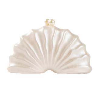 Women Acrylic Shell Shaped Clutch Luxury Marble Acrylic Evening Handbag Unique Chain…
