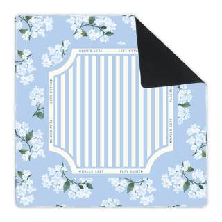 FYSUIMU Hydrangea Floral Mahjong Mat for Table 31.5 x 31.5 Inch Blue Flower Non-Slip…