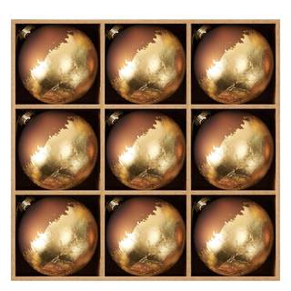 DN DECONATION Christmas Ball Ornaments Set of 9, Brown Matte Hanging Ball | Glass Xmas…