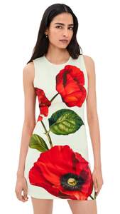 alice + olivia Women's Wynell Fitted Mini Dress 6 Summer Poppy