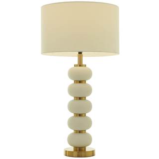 CosmoLiving by Cosmopolitan Metal Room Table Lamp Orbs Style Base Accent Lamp with Drum…