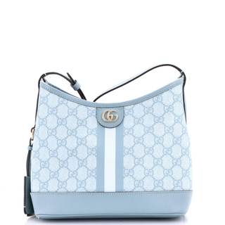 Pre-Loved Ophidia Open Bucket Bag Small, Blue