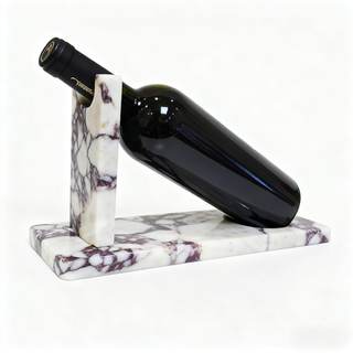 Marble Wine Holder, Single Bottle Tabletop Rack | Natural marble tabletop holder for one…