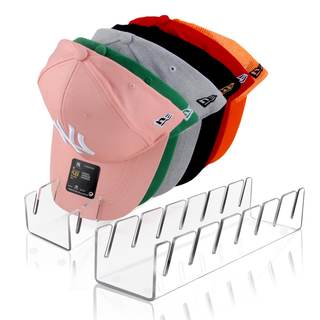 Hat Organizer for Baseball Caps Hat Rack Acrylic Hat Stand 2Pack No Install | Hat Storage…