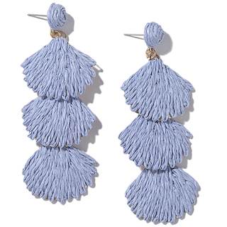 Raffia Starfish Seashell Dangle Drop Earrings Boho Summer Beach Jewelry | Fun Colorful…