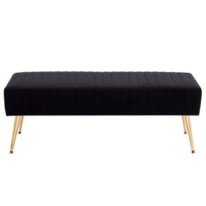 Furniliving 44 Inch Bedroom Bench, Upholstered Tufted Striped Fabric Ottoman Benches with…