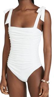 MINKPINK Women's Constance Ruched One Piece X-Small White