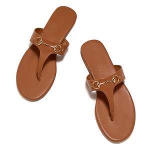 Women's Flat Sandals Metal Chain Flip Flops Summer Comfortable Slip on Slippers Dressy…