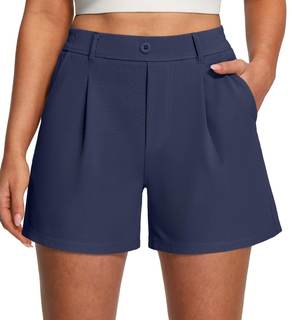 Ewedoos Dress Shorts for Women Stretchy Pull On Dressy Work Shorts with Pockets High…