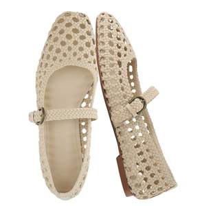 CUSHIONAIRE Weston Hand Woven Mary Jane Flats for Women, Comfortable Dressy Ballet Flats…