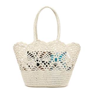 Bycobecy Large Woven Beach Tote Bag for Women Durable Summer Purse Cotton Sturdy Crochet…