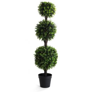 Bornbridge Artificial Boxwood Topiary Ball Tree - 4' Boxwood Ball Tree - Indoor/Outdoor…