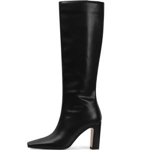 Lovee Cosee Knee High Boots for Women Square Toe Chunky Heeled Boots with Side Zipper…