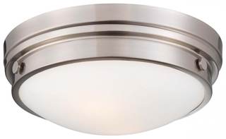 Minka Lavery 823-84 2-Light Flush Mount, Brushed Nickel Finish