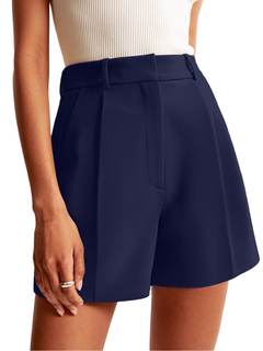NIMIN Womens Shorts Dress High Waisted Tailored Trouser Shorts with Pockets | Elastic…