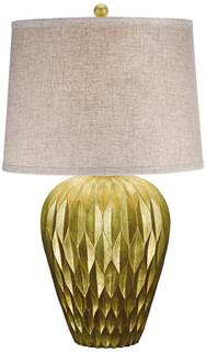 Buckhead 28" Gold Tall Table Lamp Golden Warm Bronze Brown Geometric Urn | Modern…