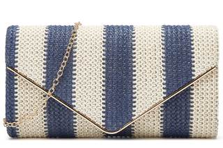 Straw Clutch Bag Women Summer Woven Handbag Striped Chain Crossbody Envelope Shoulder…