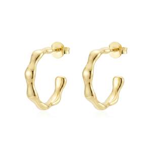 FRUMOS Green Crystal huggie gold hoop earrings for women Girls,14K Gold Plated with 925…
