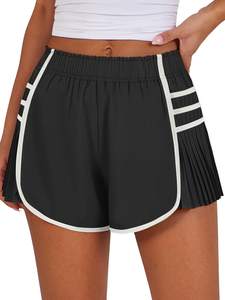 Caracilia Women Running Shorts Flowy Pleated Athletic Shorts Summer High Waisted Tennis…