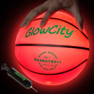 GlowCity Glow in The Dark Basketball - Size 5, 6, 7 Light Up Ball for Kids, Teens &…