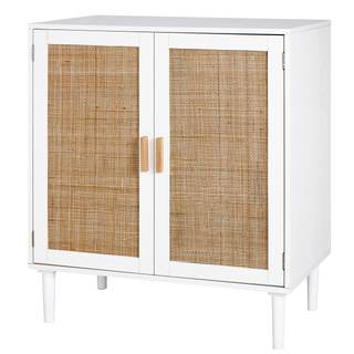Finnhomy Sideboard Buffet Cabinet, Kitchen Storage Console with Rattan Decorated Doors…