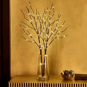 Fudios Lighted Brown Branches with Timer 32 in 100 LED for Vases Battery Operated…