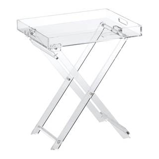 Designstyles Acrylic Folding Tray Table – Modern Chic Accent Desk - Kitchen and Bar…