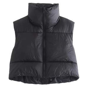 KEOMUD Women's Winter Crop Vest Lightweight Sleeveless Warm Outerwear Puffer Vest Padded…