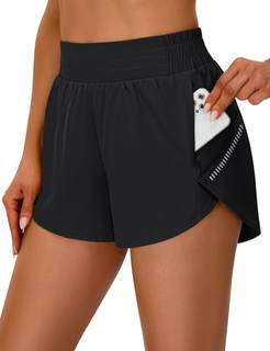 BMJL Womens Workout Gym Shorts Athletic Yoga High Waisted 2 in 1 Sporty Dolphin Running…