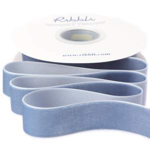 Ribbli Dusty Blue Velvet Ribbon 1 Inches Continuous10 Yard Spool Blue Christmas Ribbon…