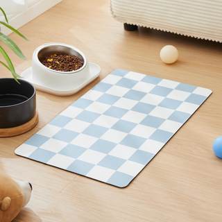 Checkered Dog Feeding Mat, Absorbent Mats for Dog Food and Water Bowl, Dispenser, Retro…