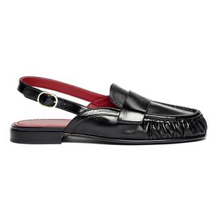 Slingback Loafer Sandals for Women Round Toe Buckle Flat Low Heel Mules | Adjustable…