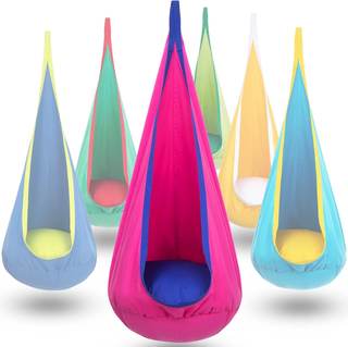 Y- STOP Kids Pod Swing Seat, Hanging Hammock Chair Swing with Inflatable Pillow, Sensory…