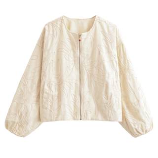 KEOMUD Women's Embroidered Bomber Jacket Casual Zip Up Cropped Jacket Floral Pattern…