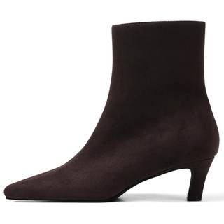 Mattiventon Womens Kitten Heel Ankle Boots | Square Toe short boots,2 Inch Low Heel,Side…