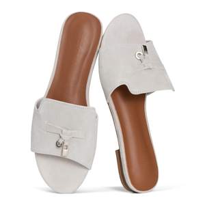 Project Cloud 100% Genuine Leather Dressy Flat Sandals for Women (Cannes) | Non Slip…
